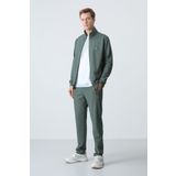 TOMMY LIFE Haki Pamuklu Kalın Yumuşak Dokulu Comfort Fit Basic Erkek Eşofman Takım - 85260