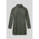 TOMMY LIFE Haki Yarım Fermuarlı Dik Yaka Standart Kalıp Kadın Sporcu Tunik - 97309
