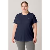 TOMMY LIFE İndigo Baskılı Rahat Form Büyük Beden Kadın T-Shirt - 97308