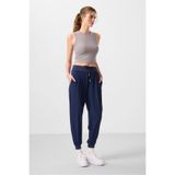 TOMMY LIFE İndigo Cepli Standart Kalıp Kadın Yoga Pantolon - 94677