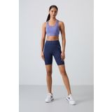 TOMMY LIFE İndigo Esnek Standart Fit Performans Kadın Biker Tayt - 91013