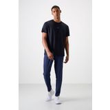 TOMMY LIFE İndigo Ince Yumuşak Comfort Fit Erkek Eşofman Alt - 82119