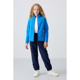 TOMMY LIFE İndigo Kalın Yumuşak Dokulu Standart Fit Nakışlı Polar Kız Çocuk Eşofman Alt - 75155