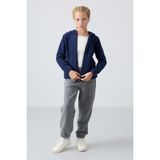 Tommy Life İndigo Kalın Yumuşak Dokulu Standart Fit Nakışlı Polar Kız Çocuk Sweatshirt - 75152 - 9 - 10 Yaş