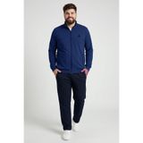 TOMMY LIFE İndigo - Lacivert Dik Yaka Battal Büyük Beden Erkek Eşofman Takım - 85176
