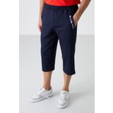 Tommy Life İndigo Ön Cep Detaylı Standart Kalıp Klasik Paça Erkek Kapri - 83092