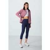 Tommy Life İndigo Yüksek Bel Slim Fit Dar Paça Kadın Kapri Tayt - 93097