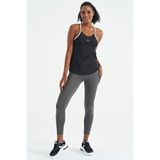 TOMMY LIFE Kadın Spor Atlet İndigo Sırt Çarpraz Askı Detaylı Standart Kalıp, T13BY-97261