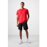 Tommy Life Kirmizi Polyester Nefes Alan Dokulu Ince Esnek Standart Fit Erkek Performans T-Shirt - 88387