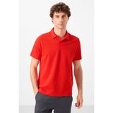 TOMMY LIFE Kırmızı Standart Kalıp Basic Polo Yaka Erkek T-shirt - 87748