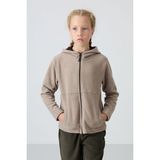 Tommy Life Koyu Bej Kalın Yumuşak Dokulu Standart Fit Nakışlı Polar Kız Çocuk Sweatshirt - 75152 - 13 - 14 Yaş