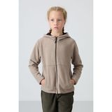 Tommy Life Koyu Bej Kalın Yumuşak Dokulu Standart Fit Nakışlı Polar Kız Çocuk Sweatshirt - 75152 - 14 - 15 Yaş