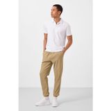 TOMMY LIFE Koyu Bej Standart Fit Dokuma Hafif Esnek Chino Erkek Pantolon - 82176, Koyu bej, 2XL