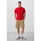 Tommy Life Koyu Bej Standart Fit Dokuma Hafif Esnek Chino Erkek Şort - 81290 - XL