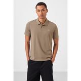 Tommy Life Koyu Bej Standart Kalıp Basic Polo Yaka Erkek T-Shirt - 87748 - XL