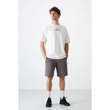 Tommy Life Koyu Gri Gizli Fermuar Arka Cepli Bağcıklı Standart Kalıp Erkek Şort - 81136 - XL