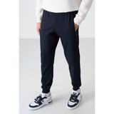 Tommy Life Lacivert Fermuar Cepli Standart Kalıp Jogger Erkek Eşofman Alt - 84587 - 2XL