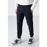 Tommy Life Lacivert Fermuar Cepli Standart Kalıp Jogger Erkek Eşofman Alt - 84587