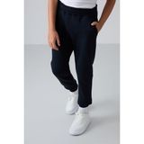 Tommy Life Lacivert Pamuklu Kalın İçi Tüylü Standart Fit Nakışlı Erkek Çocuk Eşofman Alt - 11224 - 13 - 14 Yaş