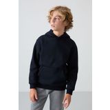 Tommy Life Lacivert Pamuklu Kalın İçi Tüylü Yumuşak Dokulu Standart Fit Baskılı Erkek Çocuk Sweatshirt - 11215