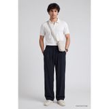TOMMY LIFE Lacivert Pileli Dokuma Palazzo Erkek Pantolon - 82201
