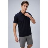 TOMMY LIFE Lacivert Rahat Form Yumuşak Dokulu Polo Yaka Erkek T-Shirt - 88496