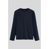 TOMMY LIFE Lacivert Standart Fit Basic O Yaka Uzun Kollu İnce Erkek T-Shirt - 87997