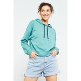 Tommy Life Mint Yeşili Uzun Kol Rahat Form Kapüşonlu Kadın Sweatshirt - 97115 Mint Yeşili