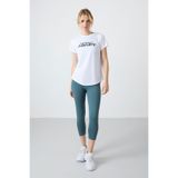 TOMMY LIFE Orman YeşiliYüksek Bel Slim Fit Dar Paça Kadın Kapri Tayt - 93097