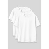 TOMMY LIFE Oversize Fit Basic O Yaka 3lü Paket Beyaz Kadın T-Shirt 97285