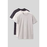 TOMMY LIFE Oversize Fit Baskılı 3lü Paket Antrasit-Ekru-Taş Erkek Çocuk T-Shirt - 11301