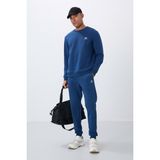 Tommy Life Parlament Pamuklu Kalın Içi Tüylü Yumuşak Dokulu Comfort Fit Nakışlı Erkek Eşofman Takım -85265 - Parlement Mavisi - XL