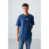 Tommy Life Parlament Pamuklu Kalın Yumuşak Dokulu Oversize Fit Baskılı Erkek T-Shirt - 88321 - XL
