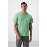 TOMMY LIFE Pastel Yeşil Erkek Basic Kısa Kol Standart Kalıp O Yaka T-shirt - 87911
