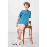 TOMMY LIFE Petrol Mavi Pamuklu Yumuşak Dokulu Oversize Basic Erkek Çocuk T-Shirt - 11297