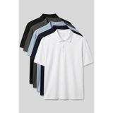 TOMMY LIFE Polo Yaka Büyük Beden 5li Paket Erkek T-Shirt - 88511