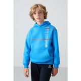 Tommy Life Saks Pamuklu Kalın İçi Tüylü Yumuşak Dokulu Standart Fit Baskılı Erkek Çocuk Sweatshirt - 11239