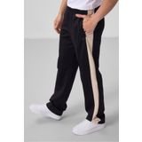 TOMMY LIFE Siyah-Bej Yüzeyi Dokulu Standart Fit Palazzo Erkek Pantolon - 82171