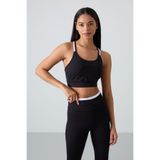 TOMMY LIFE Siyah Esnek Standart Fit Performans Kadın Tayt Takım - 95333