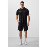 TOMMY LIFE Siyah Ince Yumuşak Standart Fit Erkek Taytlı Şort - 81287