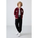 Tommy Life Siyah Kalın Yumuşak Dokulu Standart Fit Nakışlı Polar Erkek Çocuk Eşofman Alt - 11220 - 7 - 8 Yaş