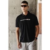 TOMMY LIFE Siyah Nefes Alan Dokulu İnce Esnek Standart Fit Polo Yaka Erkek T-Shirt - 88393