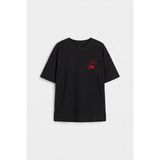 Tommy Life Siyah Oversize Kısa Kollu Baskılı Kız Çocuk T-Shirt - 75176 - 9 - 10 Yaş