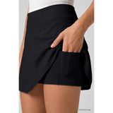 TOMMY LIFE Siyah Sıkılaştırıcı Yüksek Bel İçi Taytlı Kadın Tenis Etek - 94691