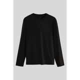 TOMMY LIFE Siyah Standart Fit Basic O Yaka Uzun Kollu İnce Erkek T-Shirt - 87997