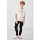 TOMMY LIFE Siyah Standart Fit Dokuma Hafif Esnek Chino Erkek Çocuk Pantolon - 11272