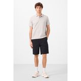 Tommy Life Siyah Standart Fit Dokuma Hafif Esnek Chino Erkek Şort - 81291 - 2XL