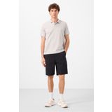TOMMY LIFE Siyah Standart Fit Dokuma Hafif Esnek Chino Erkek Şort - 81291