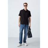 Tommy Life Siyah Standart Kalıp Basic Polo Yaka Erkek T-Shirt - 87768 - 2XL