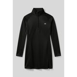 TOMMY LIFE Siyah Yarım Fermuarlı Dik Yaka Standart Kalıp Kadın Sporcu Tunik - 97309